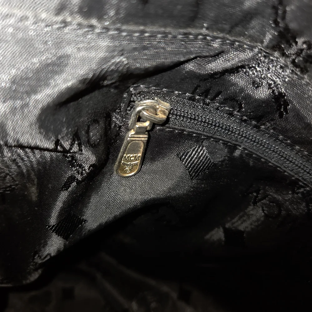 MCM Visetos Monogram Tote with Gold Chains